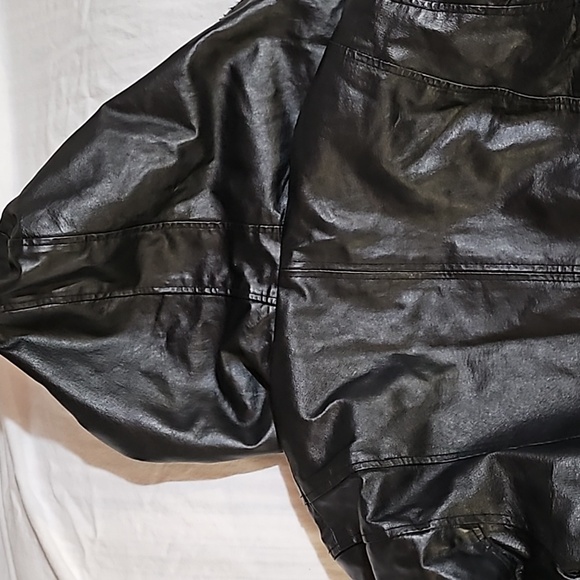 Women's Black Leather Jacket with Hood by Wilsons Leather - Picture 13 of 15